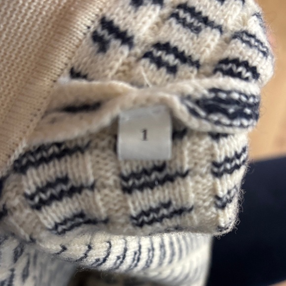 Sandro Black and White Knit Women's Cardigan Sweater - Picture 6 of 6